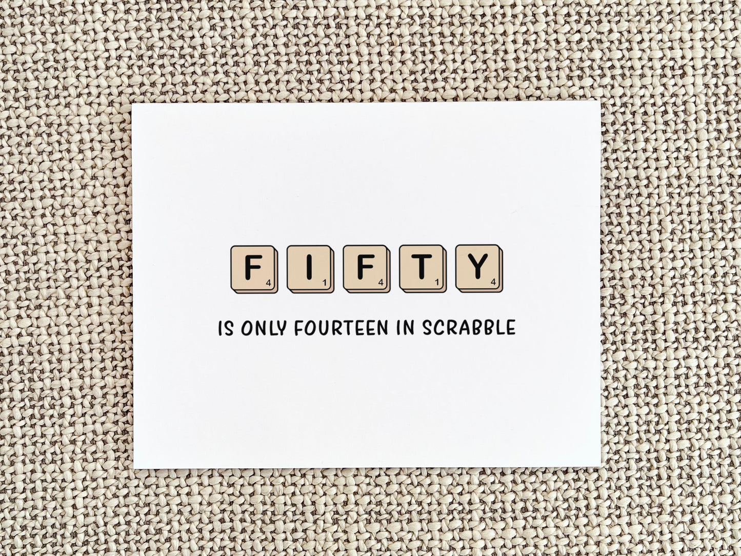 Funny Scrabble Birthday Card, Birthday Gift for Him or Her