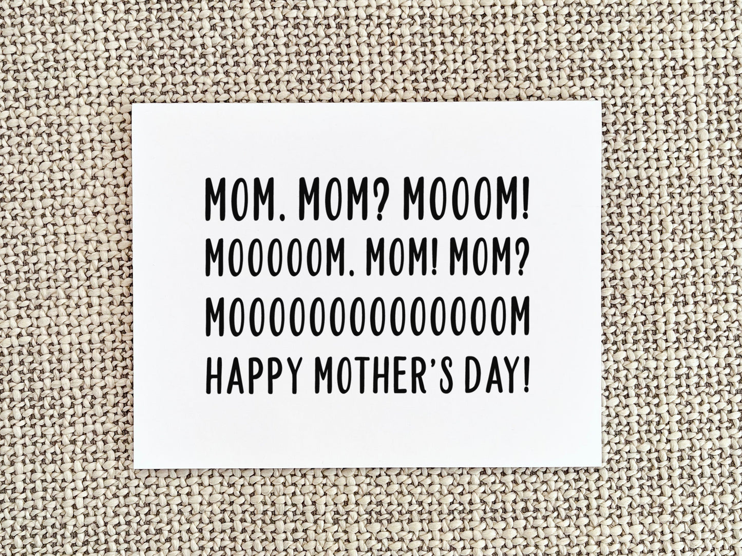 Funny Mother's Day Card, Mother's Day Gift for Mom