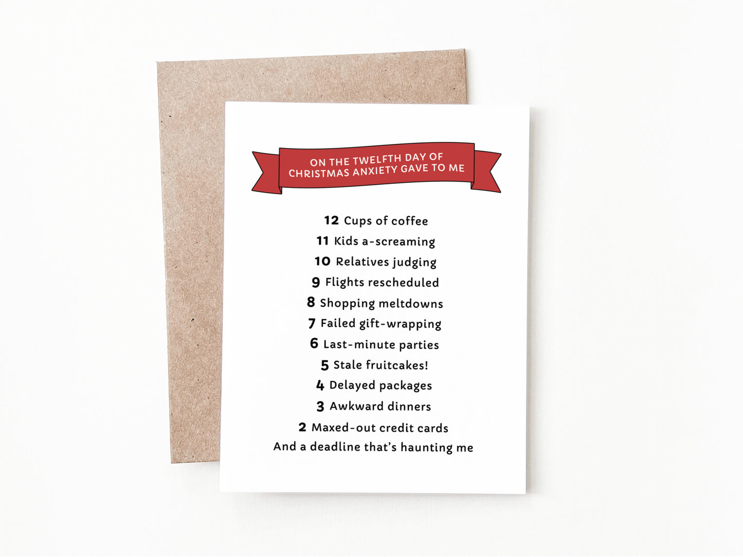 Funny Christmas Greeting Card, Christmas Gift for Him or Her