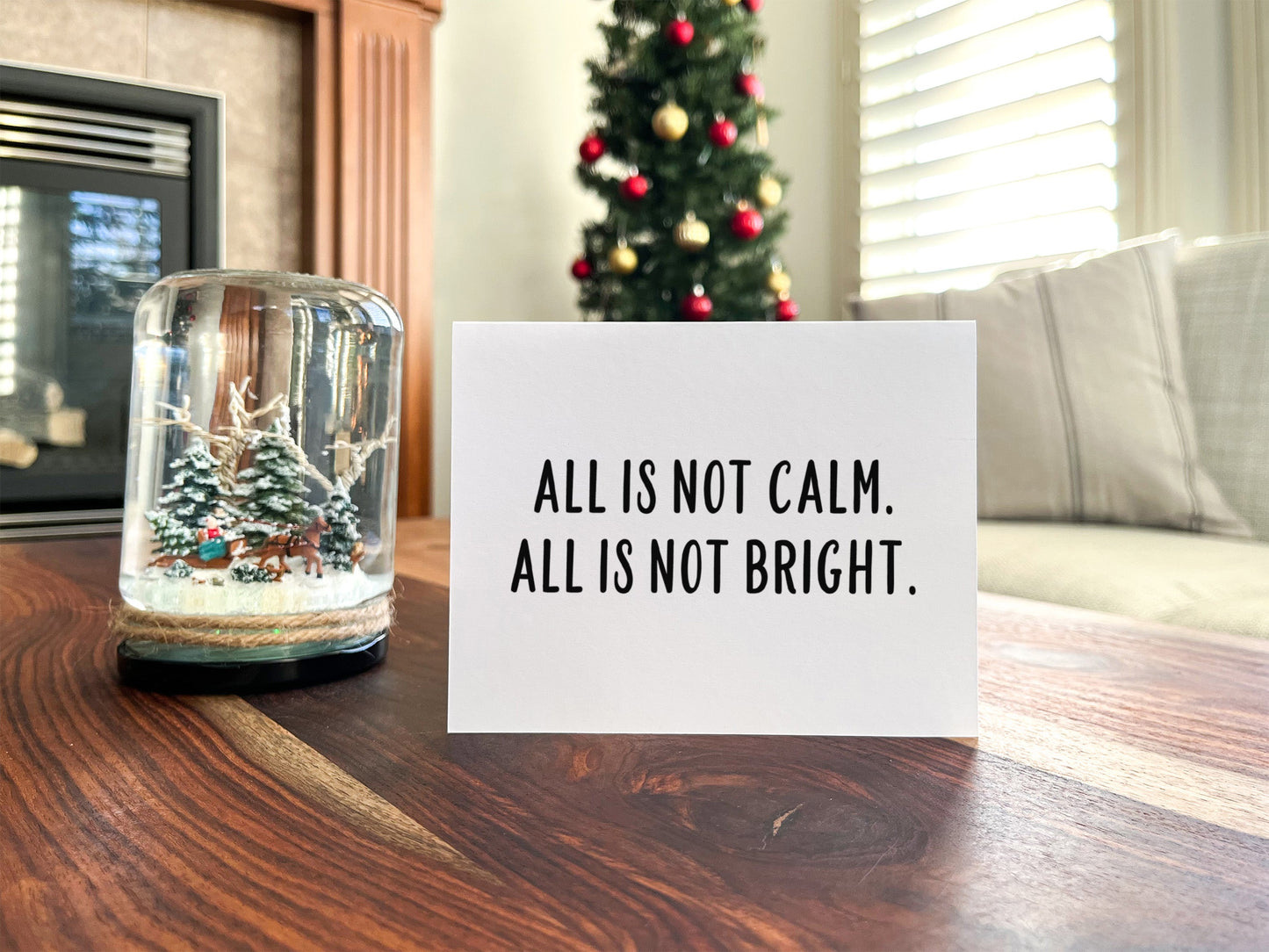 Calm and Bright Christmas Card