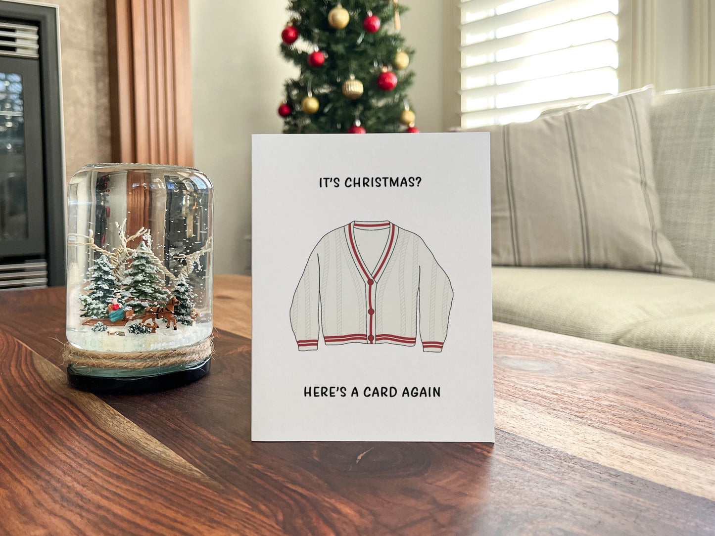 Cardigan Christmas Card