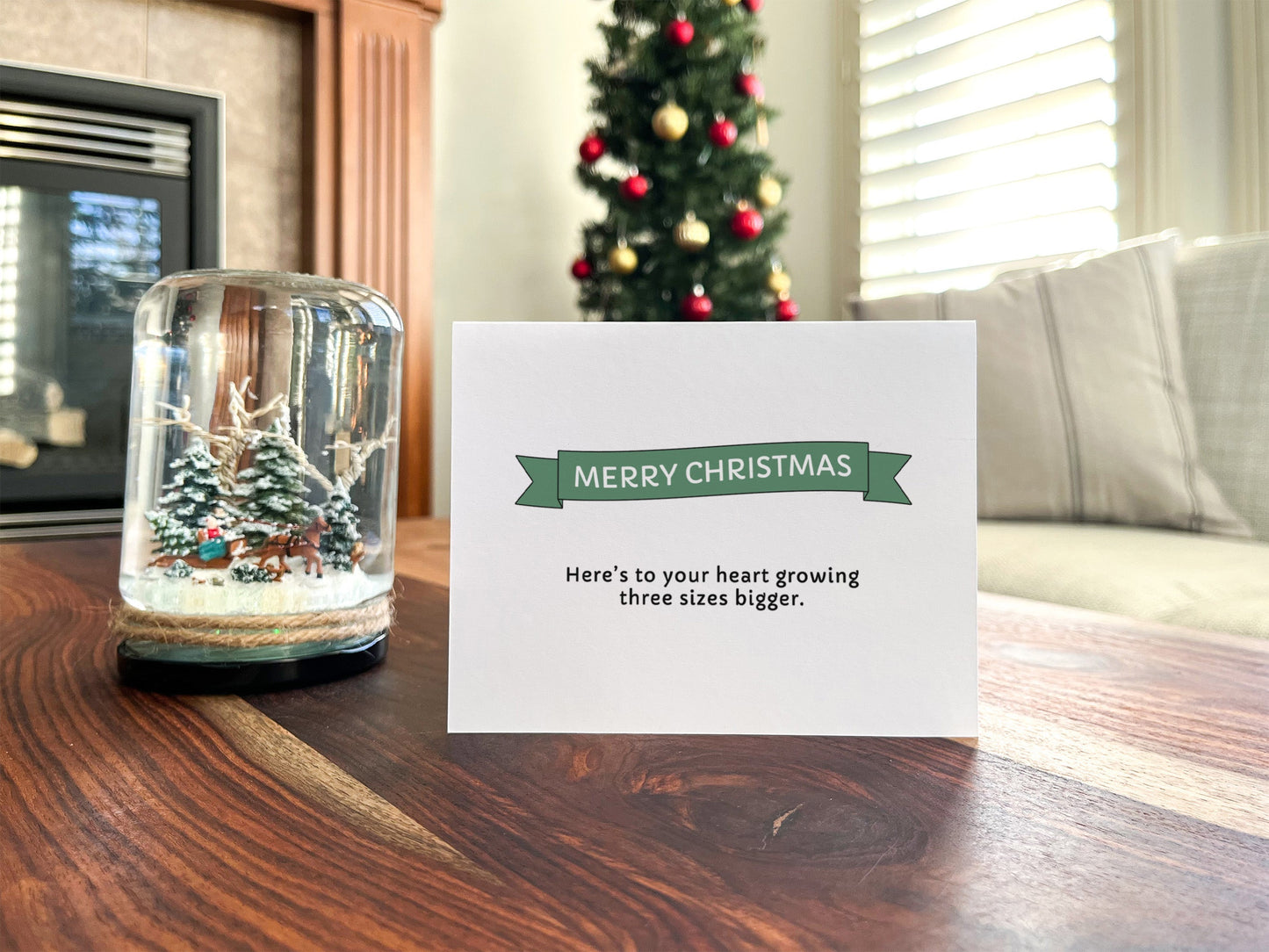Heart Size Christmas Card
