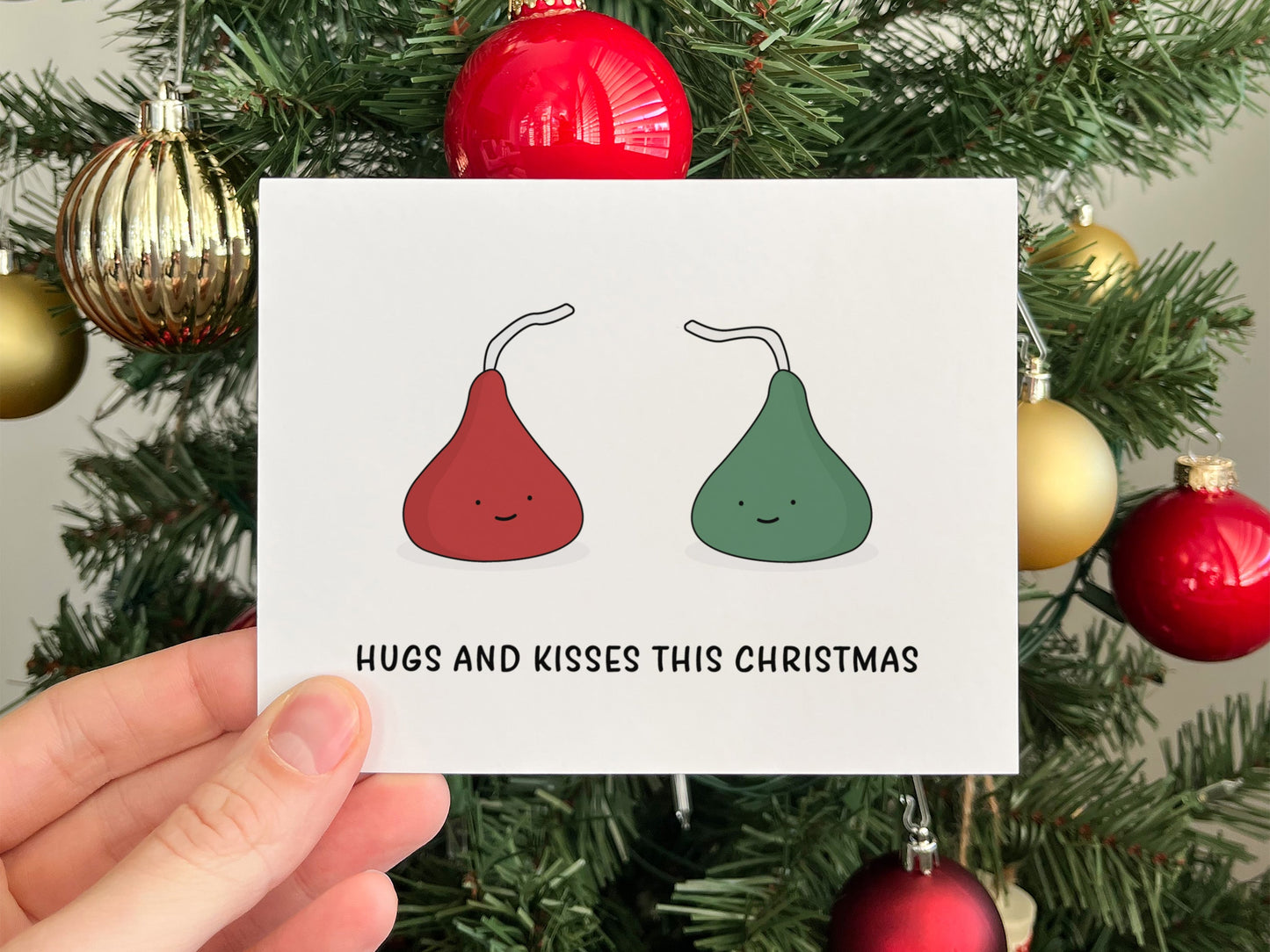 Chocolate Kiss Christmas Card