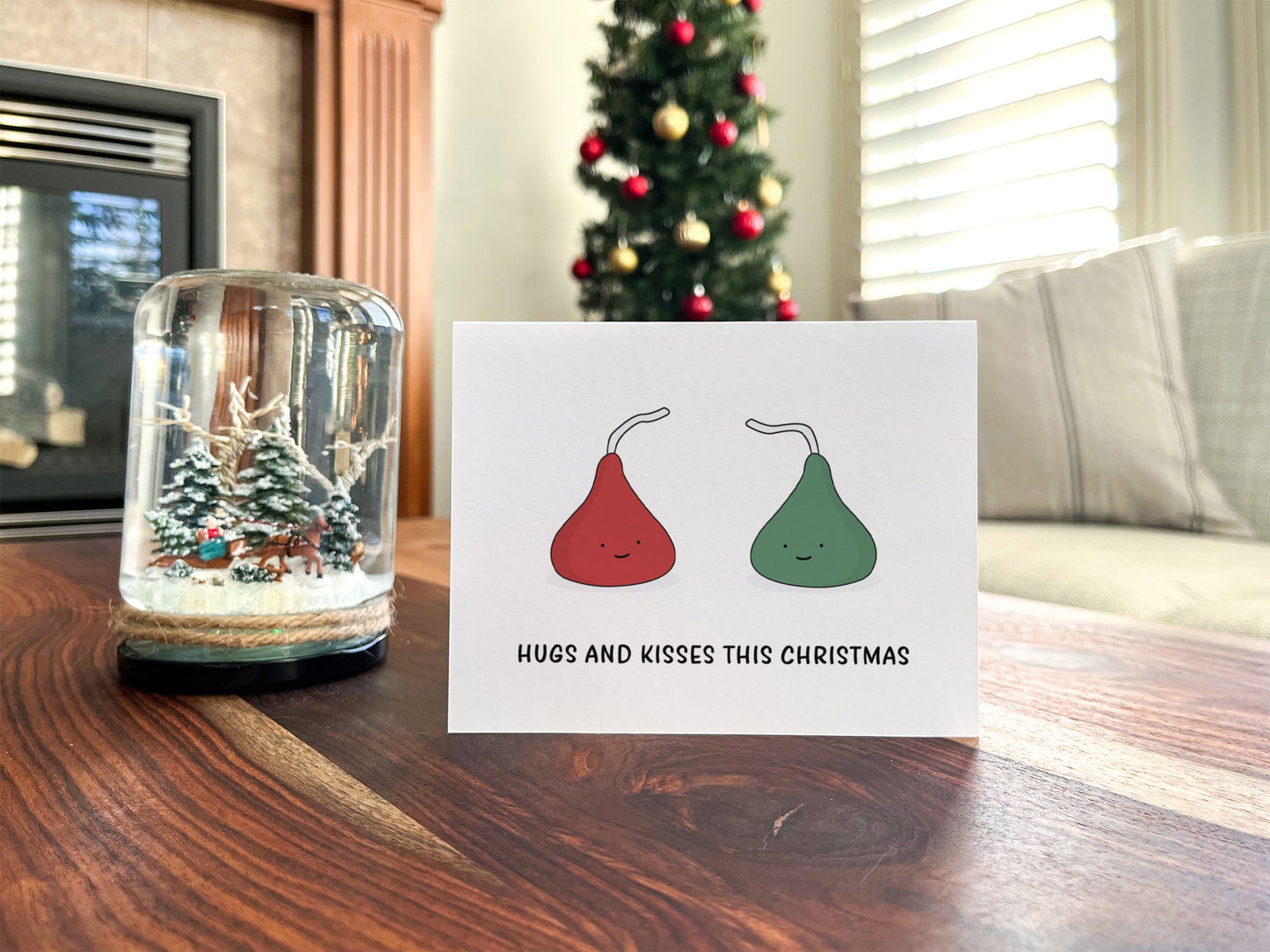 Chocolate Kiss Christmas Card