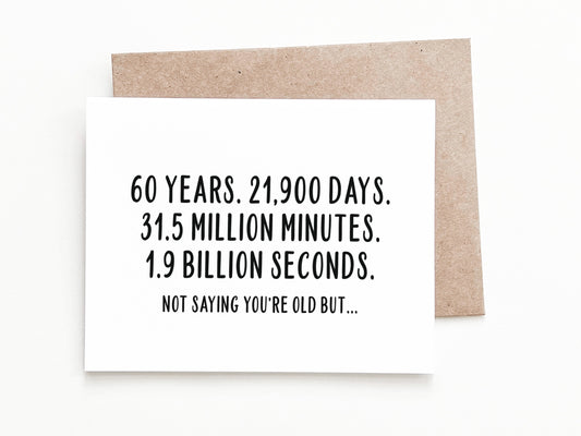 Funny Birthday Card, Birthday Gift for Him or Her