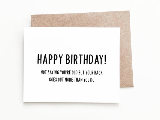 Funny Birthday Card, Birthday Gift for Him or Her
