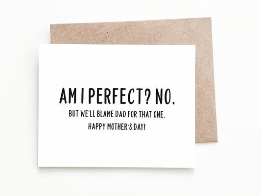 Funny Mother's Day Card, Mother's Day Gift for Mom
