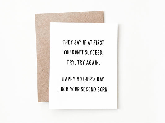 Funny Mother's Day Card, Mother's Day Gift for Mom