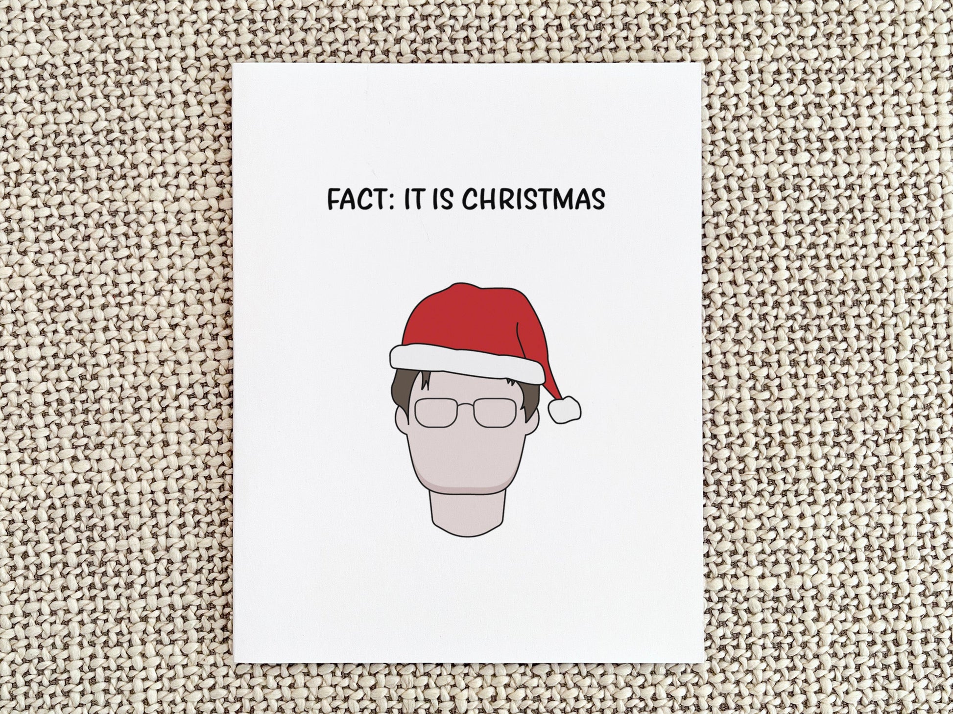 XMAS DWIGHT funny christmas holiday greeting card 3 the office christmas card | funny christmas cards – nine two design