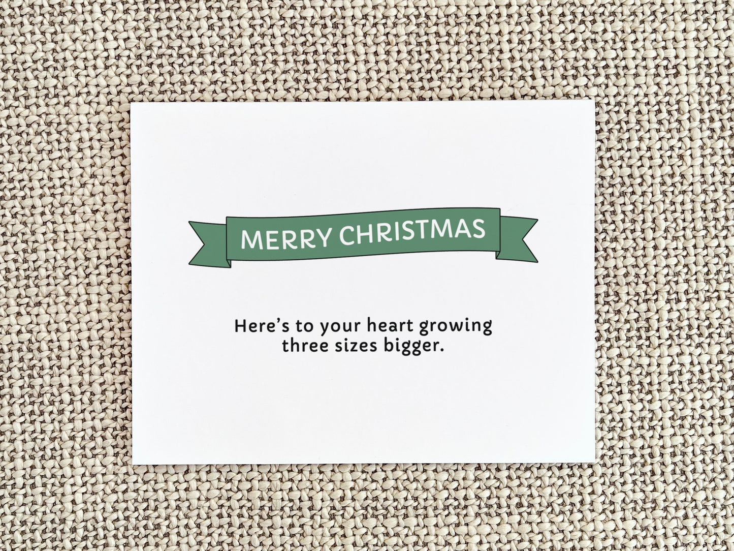 Heart Size Christmas Card