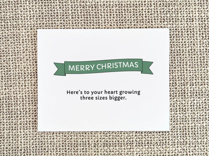 Heart Size Christmas Card