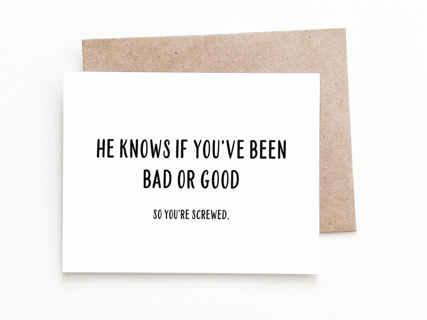 Funny Christmas Greeting Card, Christmas Gift for Him or Her