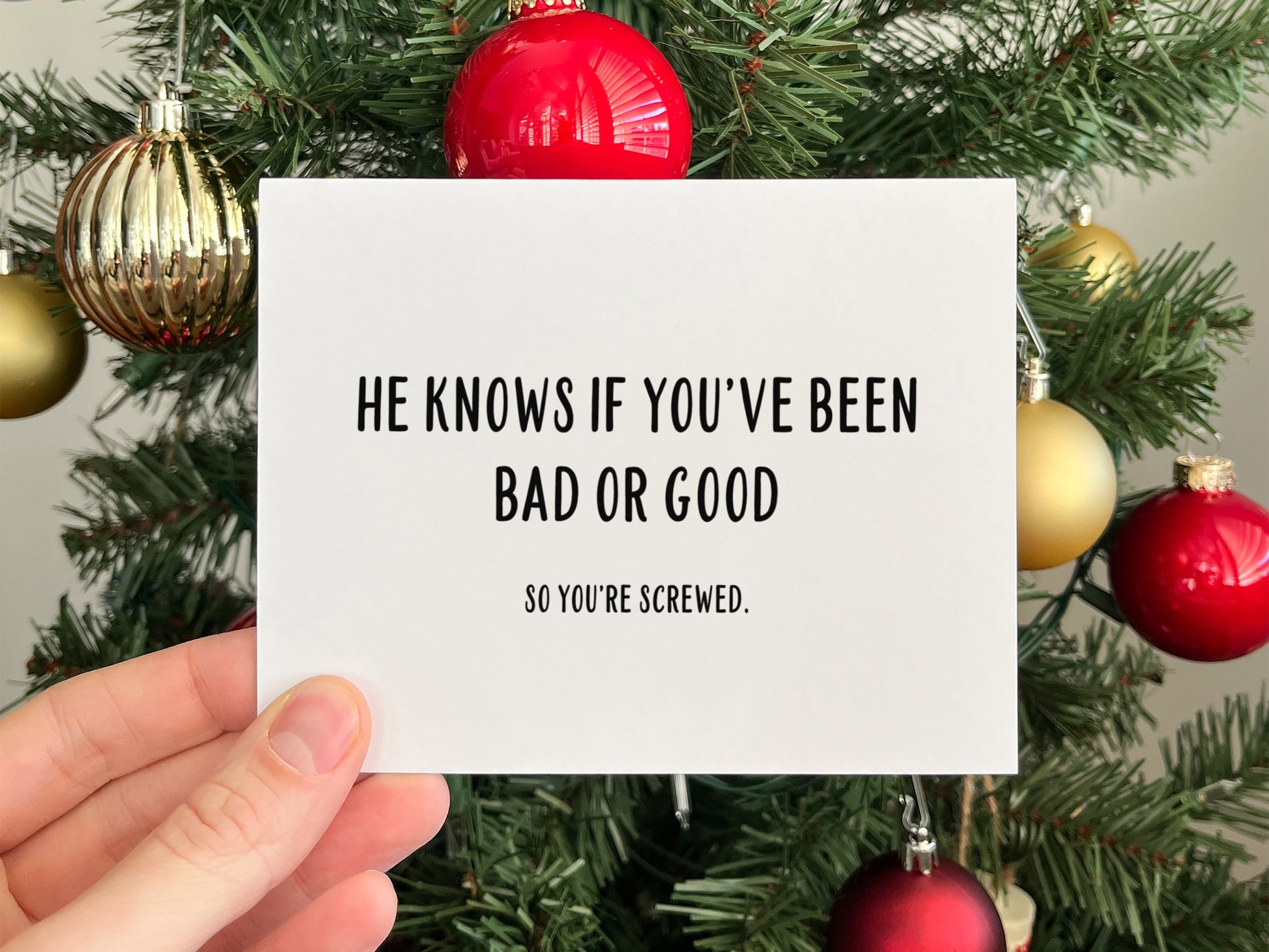 Funny Christmas Greeting Card, Christmas Gift for Him or Her