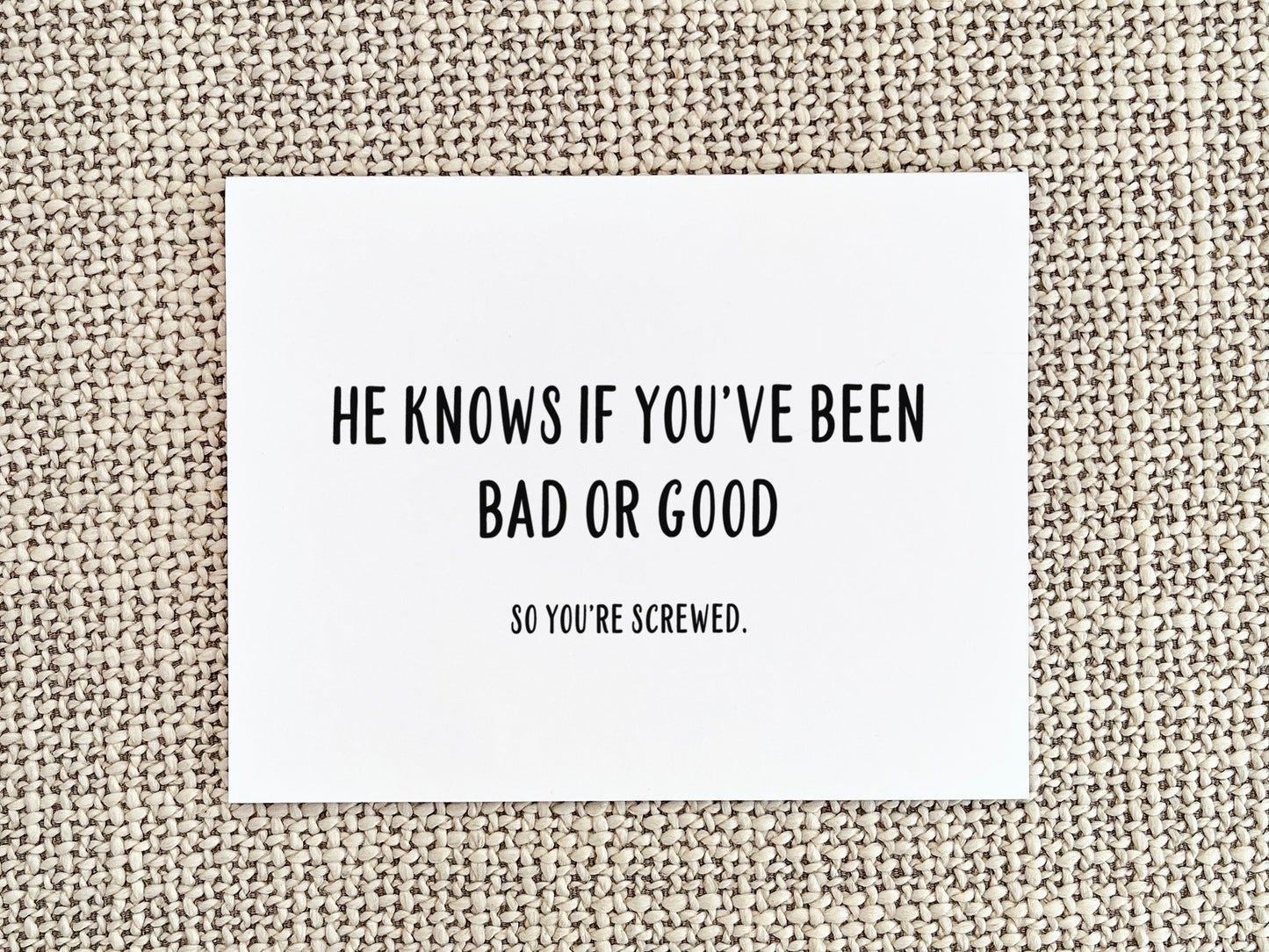 Funny Christmas Greeting Card, Christmas Gift for Him or Her