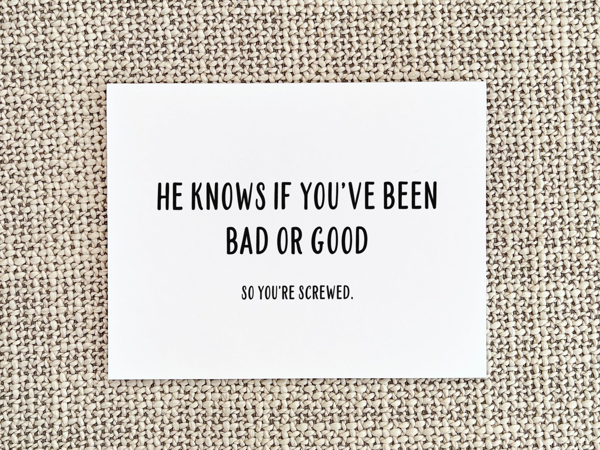 Funny Christmas Greeting Card, Christmas Gift for Him or Her
