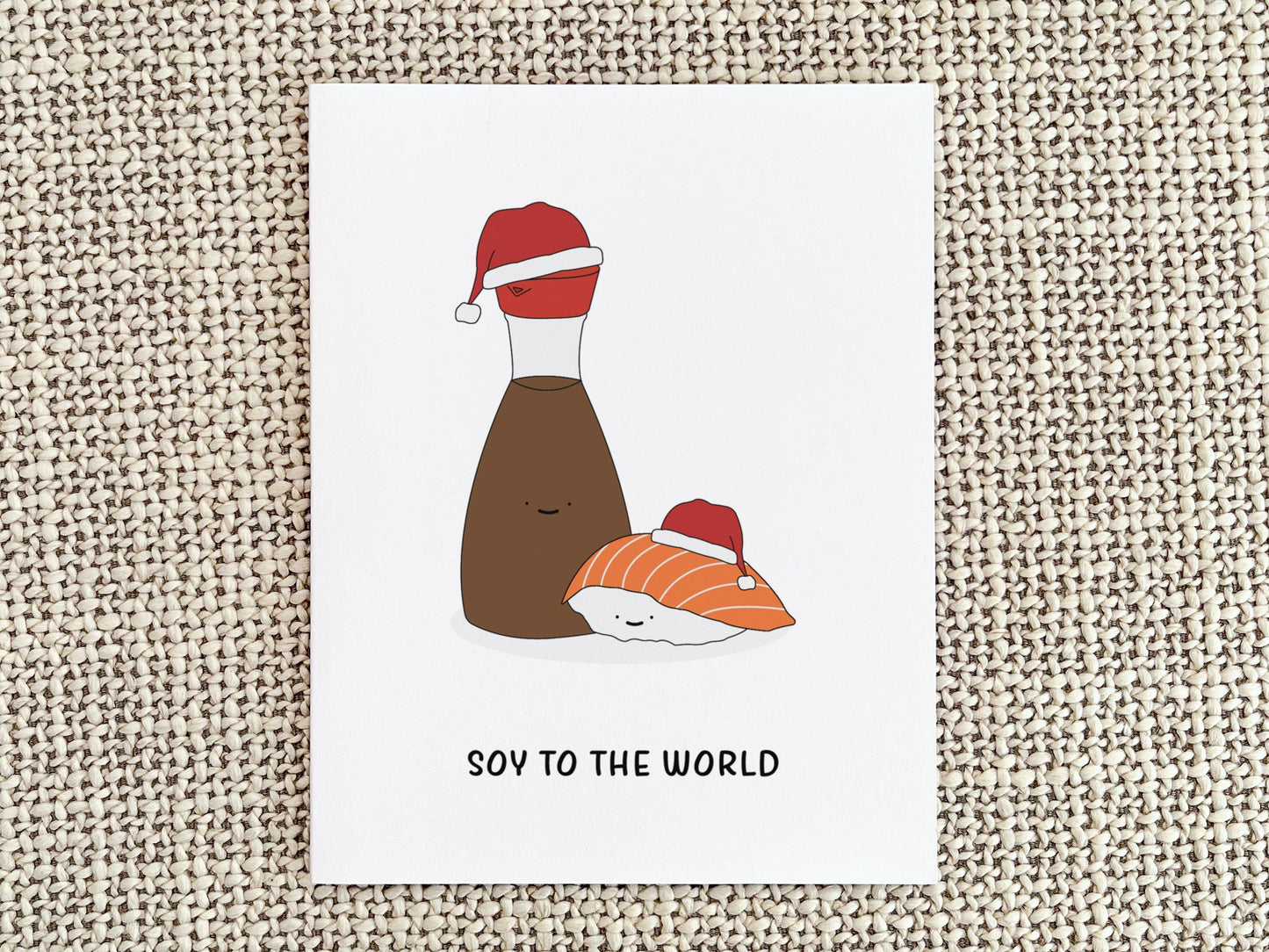 Sushi Soy Sauce Christmas Card