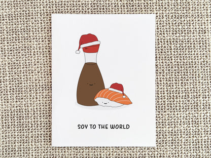 Sushi Soy Sauce Christmas Card