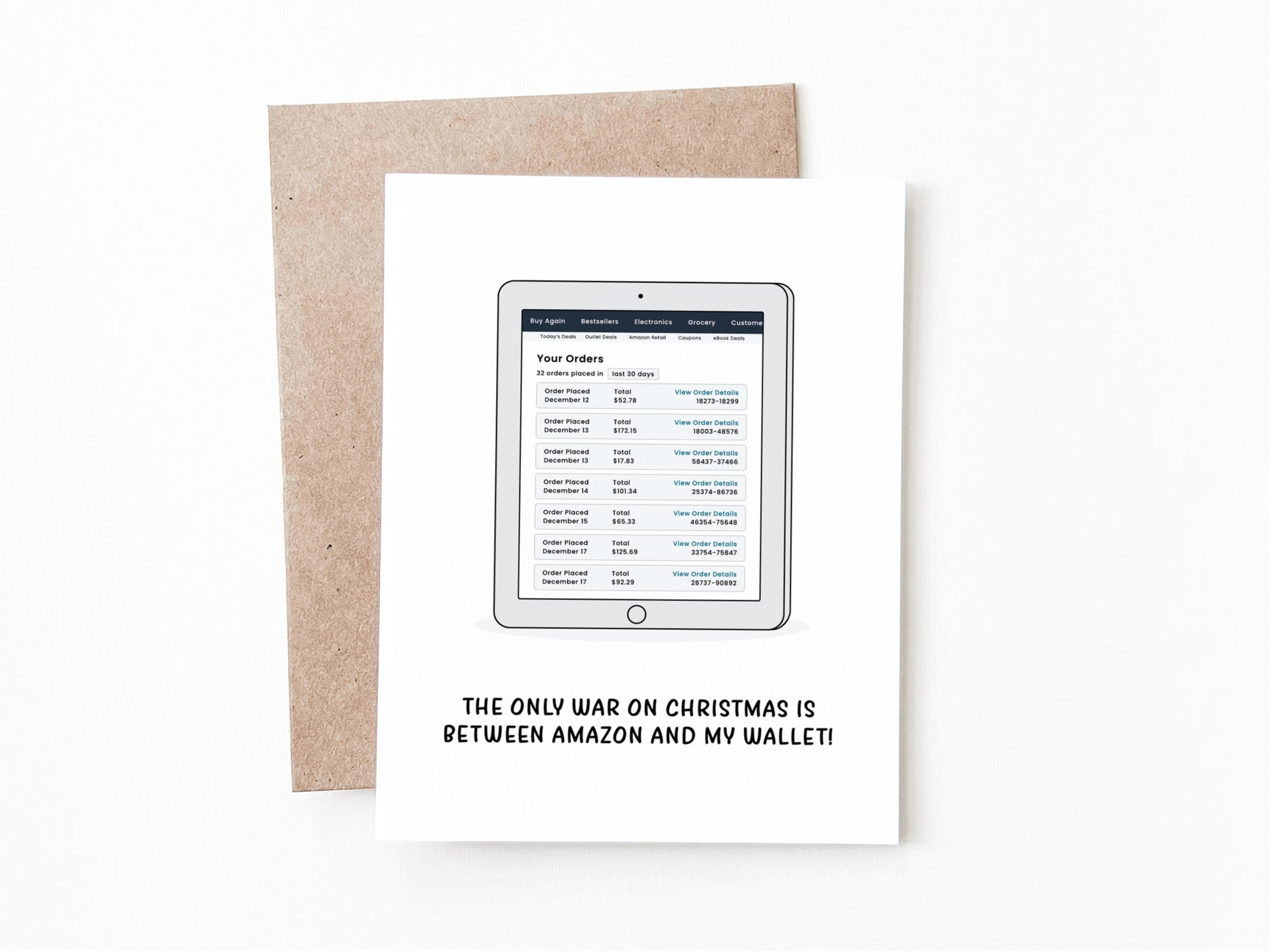 Funny Christmas Greeting Card, Christmas Gift for Him or Her