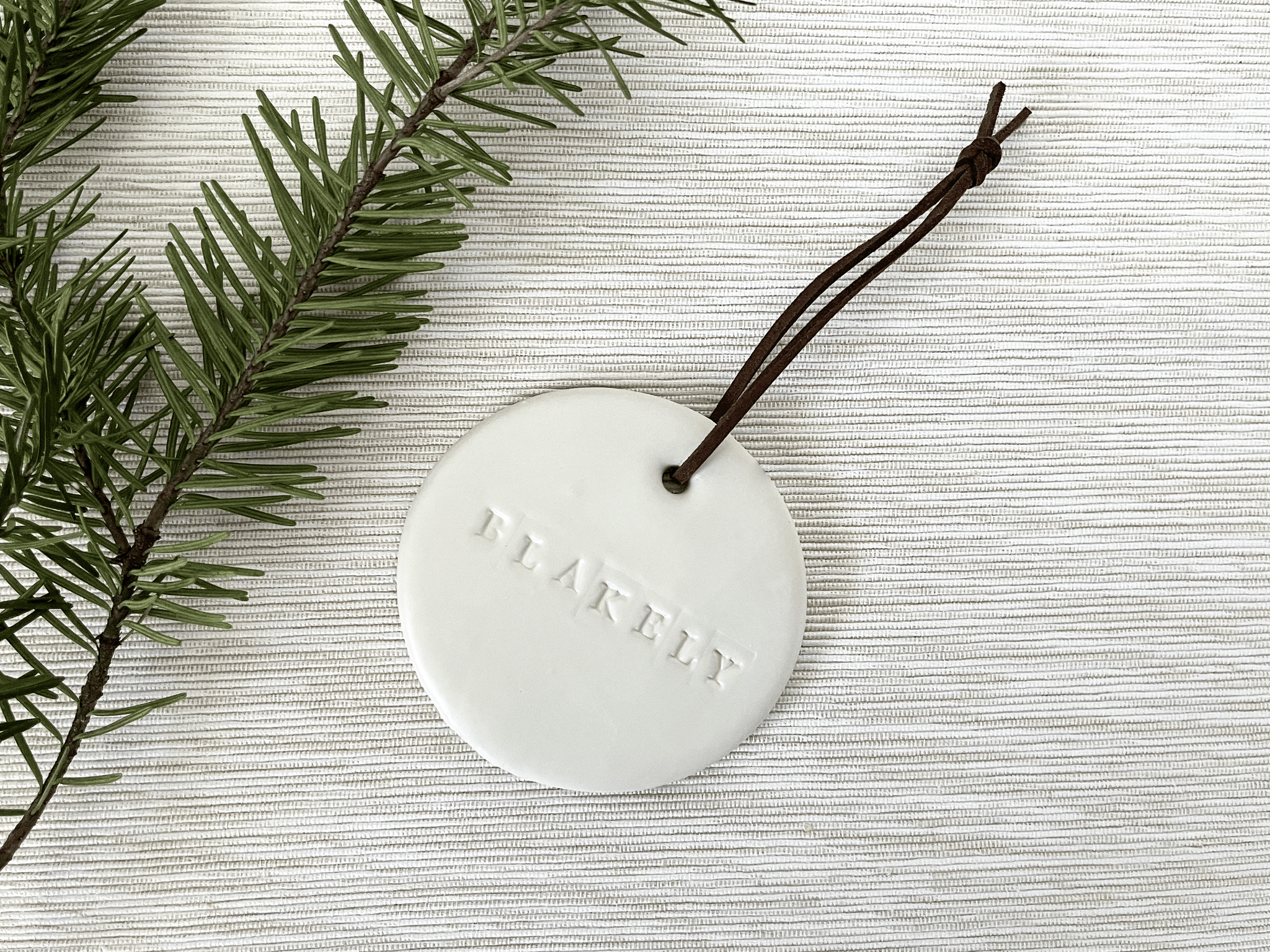 Personalized clay discount christmas ornaments