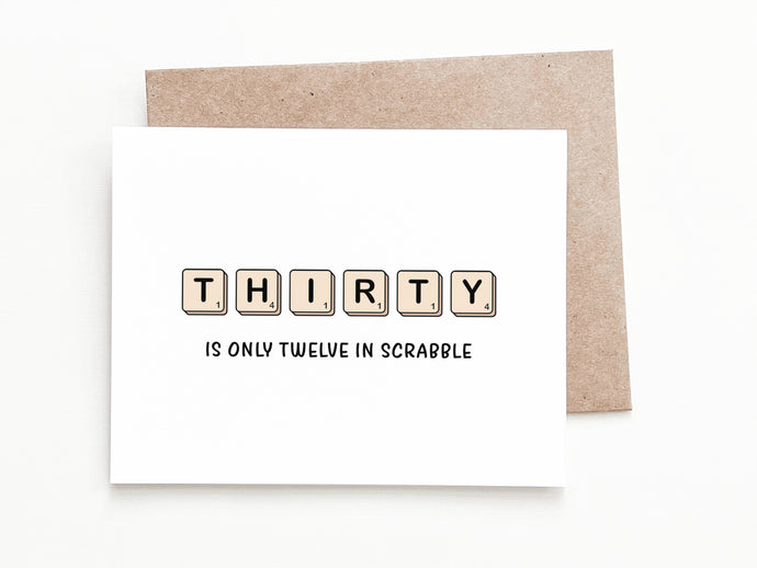 Funny Scrabble Birthday Card, Birthday Gift for Him or Her