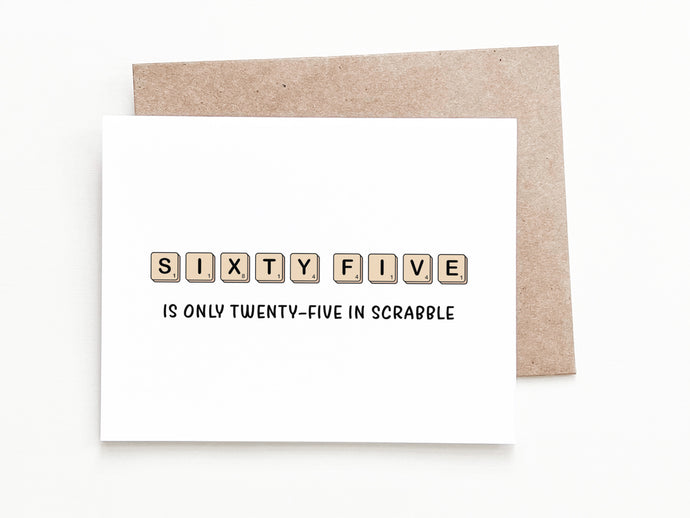 Funny Scrabble Birthday Card, Birthday Gift for Him or Her