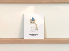 Load image into Gallery viewer, Cool Cat Birthday Card
