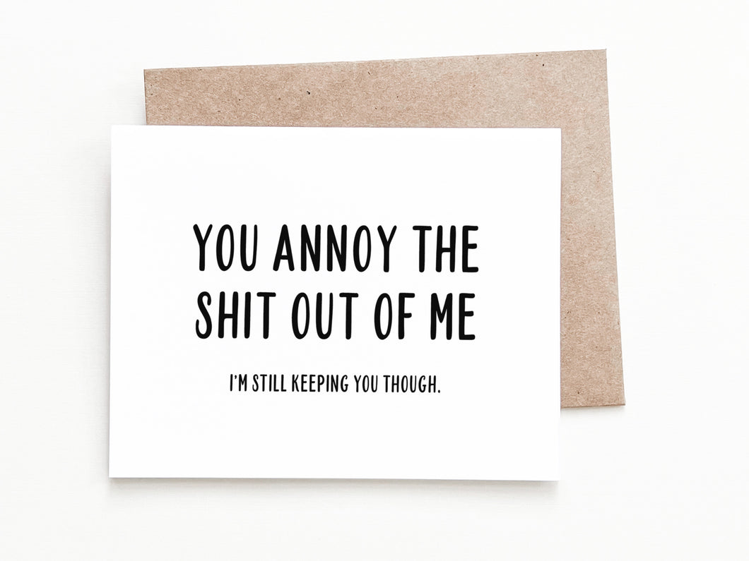 Funny Anniversary Card, Love Gift for Him or Her