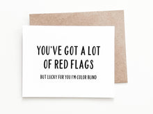 Load image into Gallery viewer, Red Flags Anniversary Card
