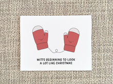Load image into Gallery viewer, Mittens Christmas Card
