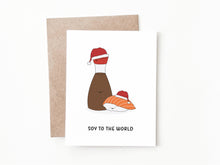Load image into Gallery viewer, Sushi Soy Sauce Christmas Card
